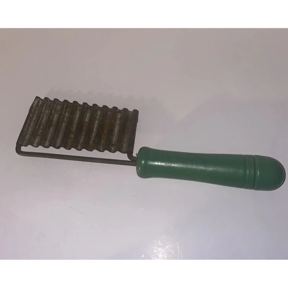 Vintage Green Wooden Handle  7